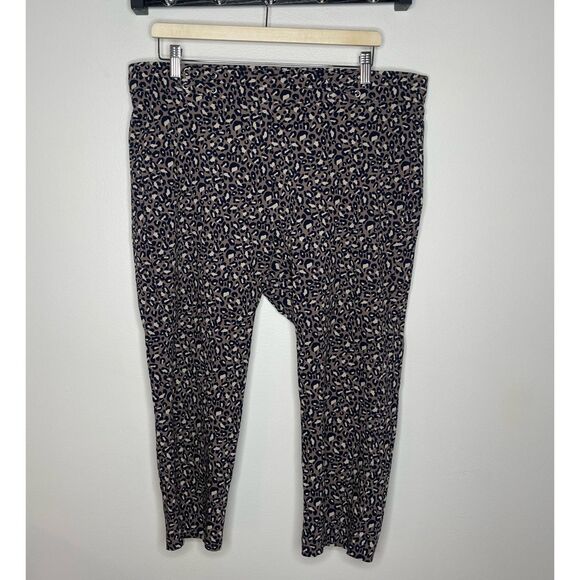 Rafaella Leopard Print Comfort Stretch Capris Size 18 - Picture 1 of 5